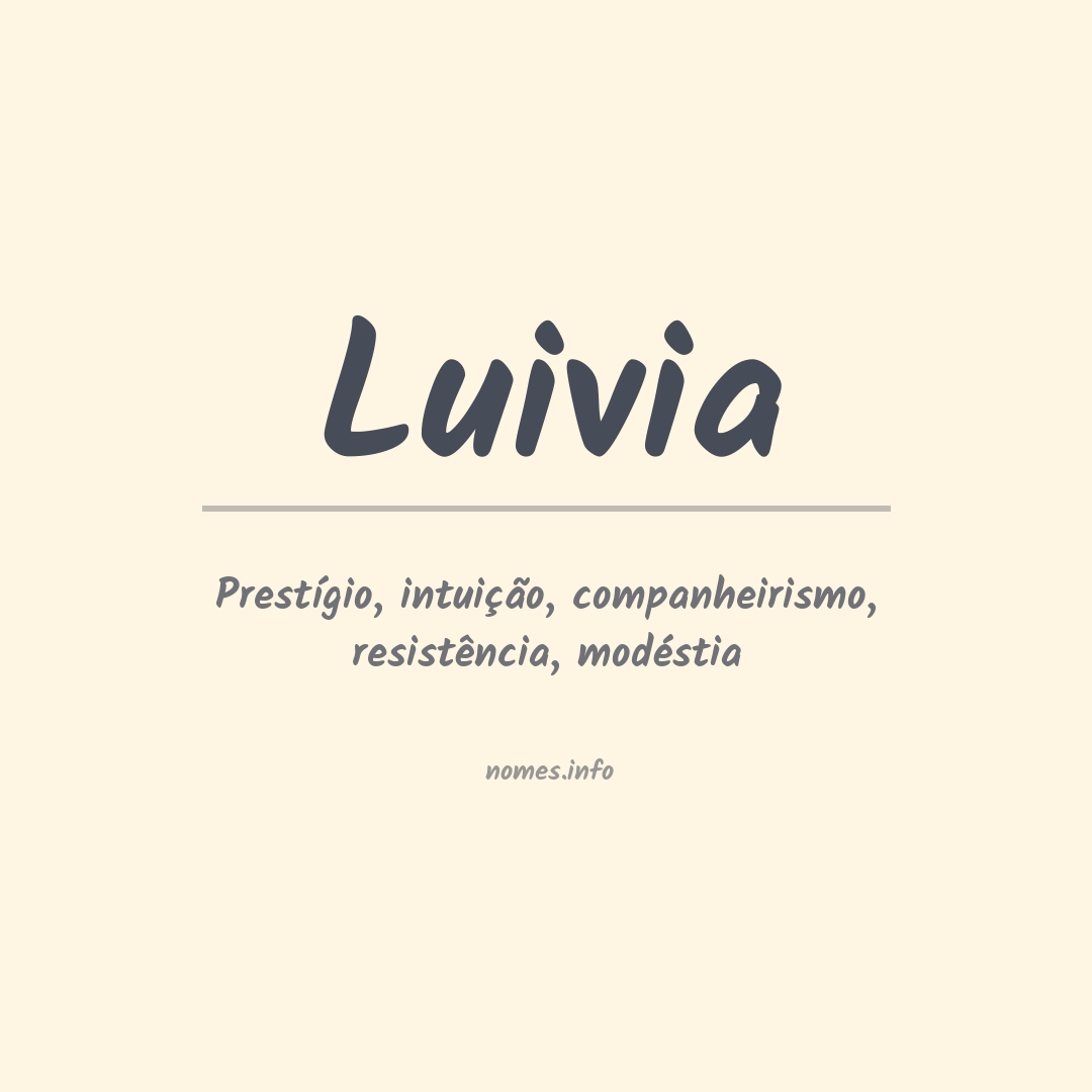 Significado do nome Luivia