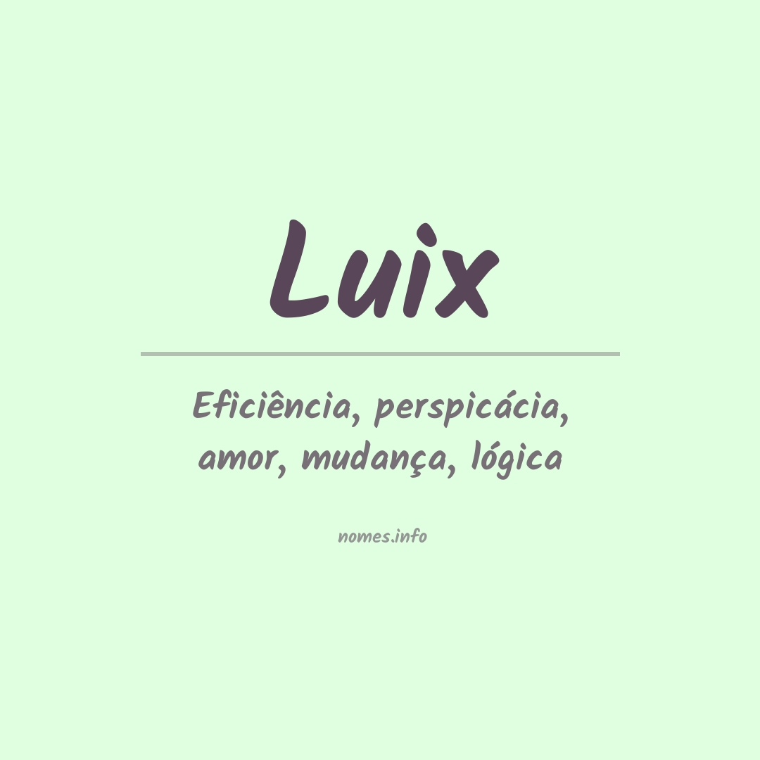 Significado do nome Luix