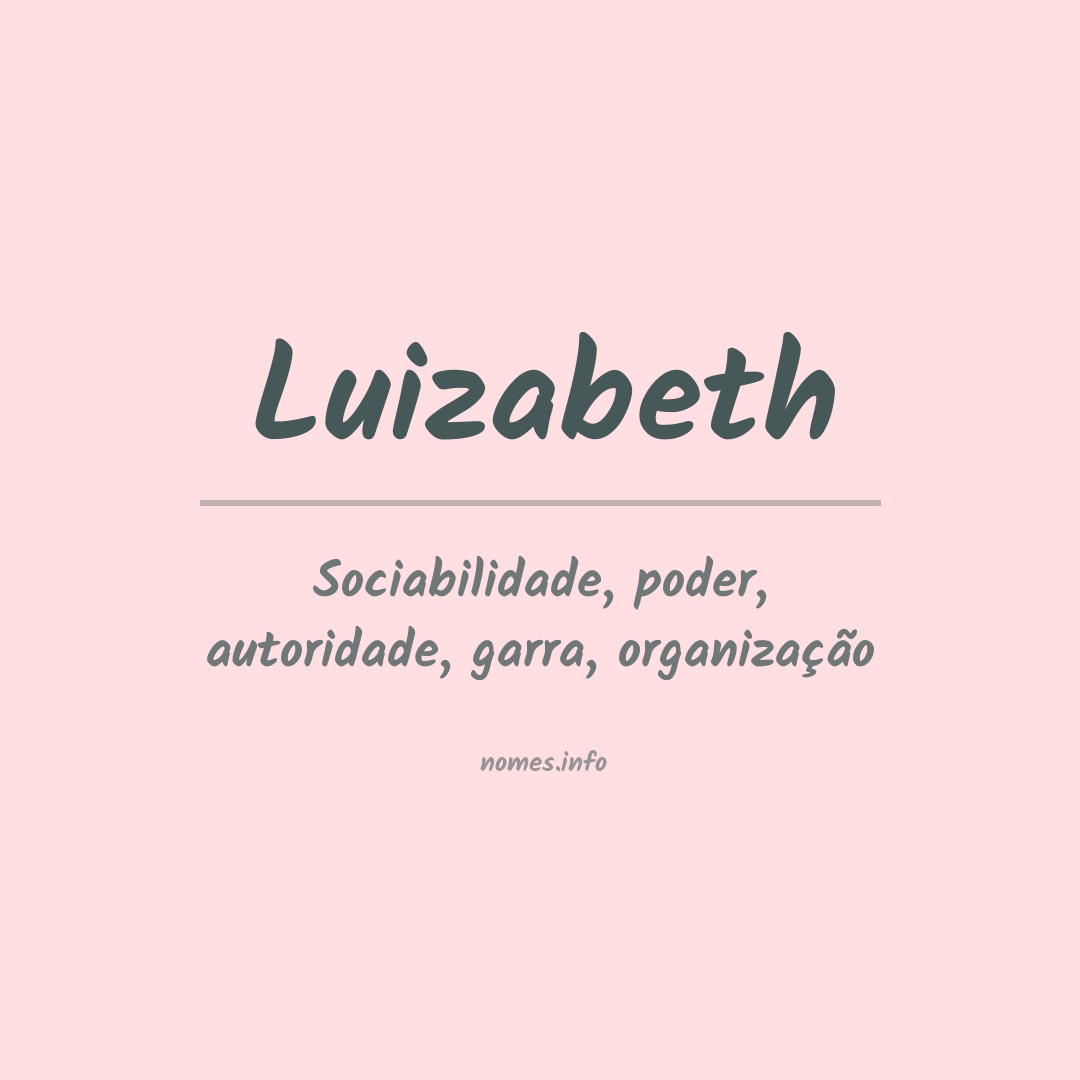 Significado do nome Luizabeth