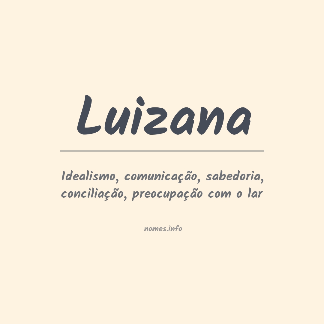 Significado do nome Luizana