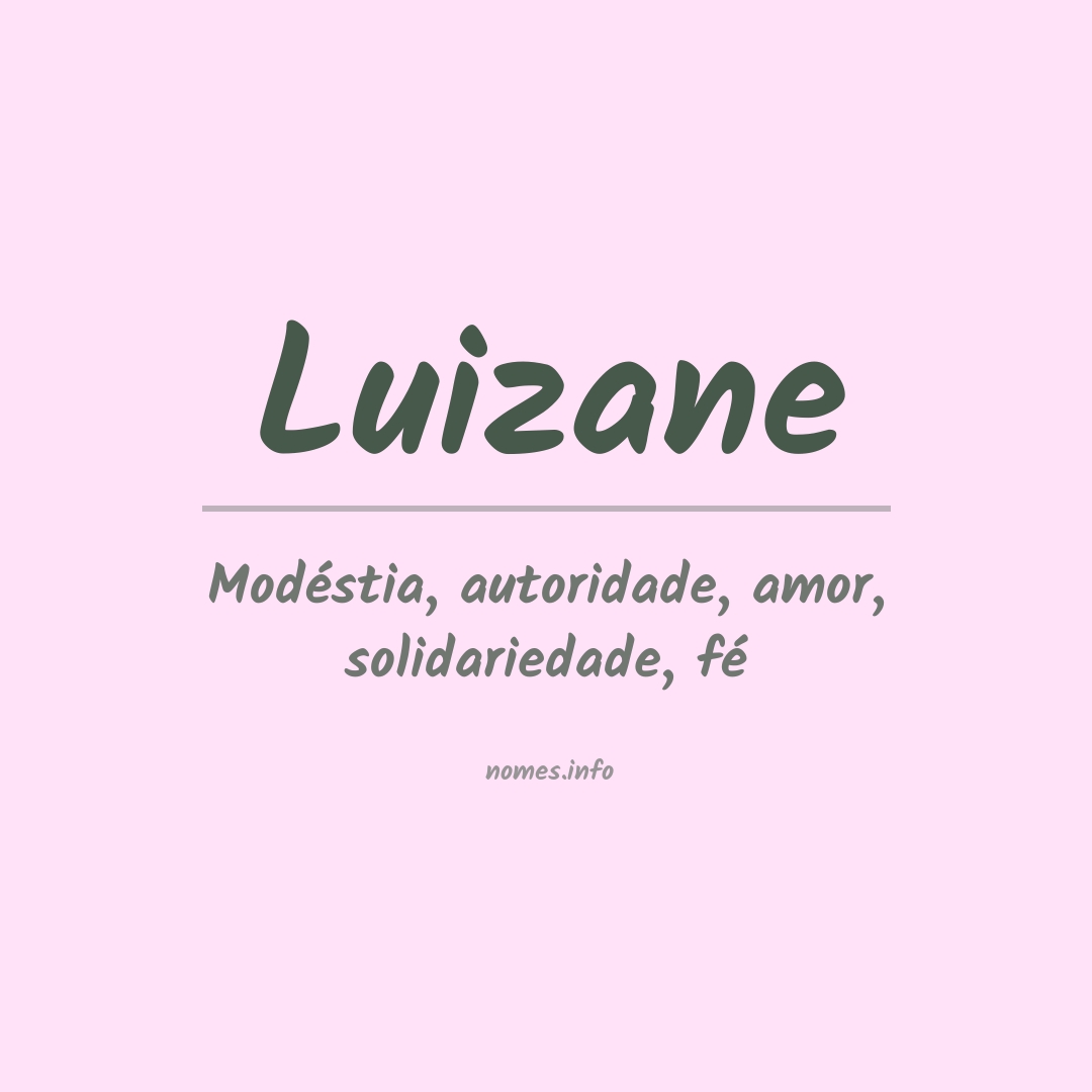 Significado do nome Luizane