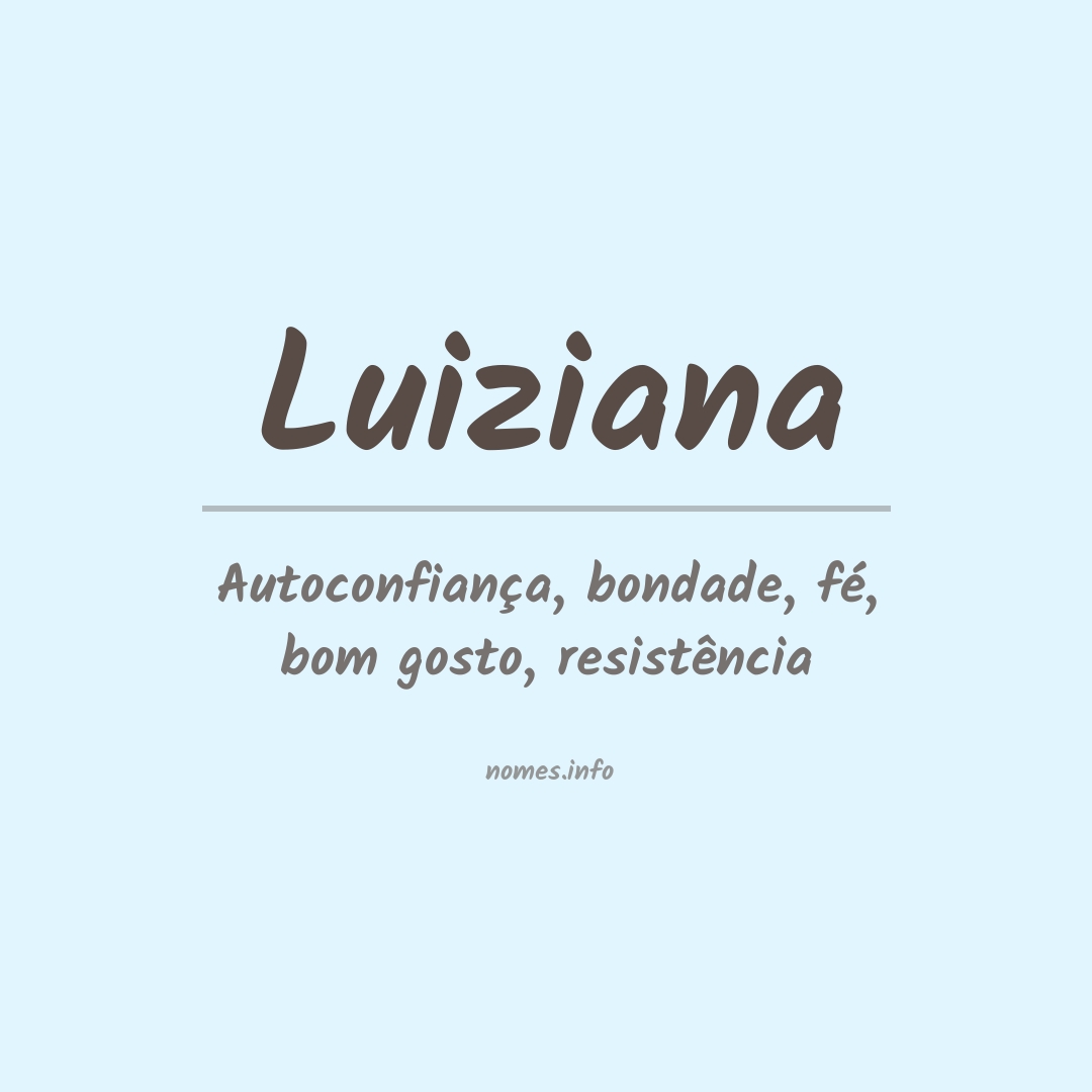 Significado do nome Luiziana
