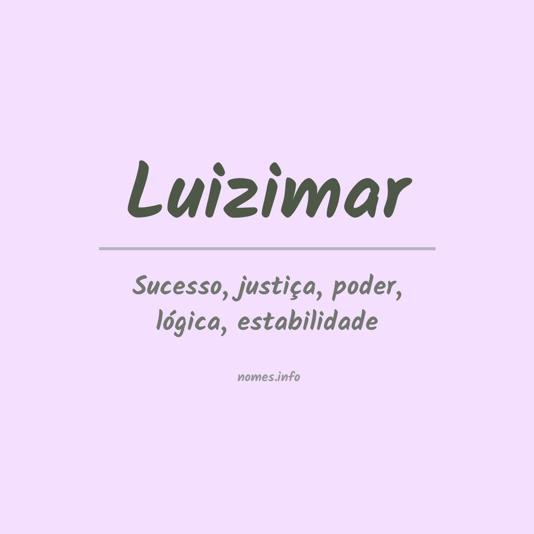 Significado do nome Luizimar