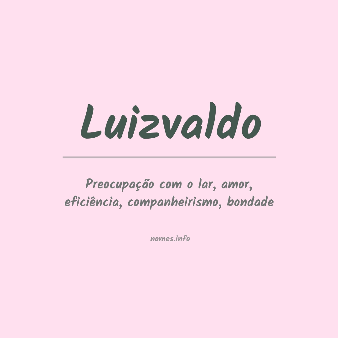 Significado do nome Luizvaldo