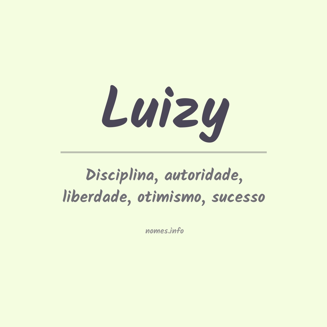 Significado do nome Luizy