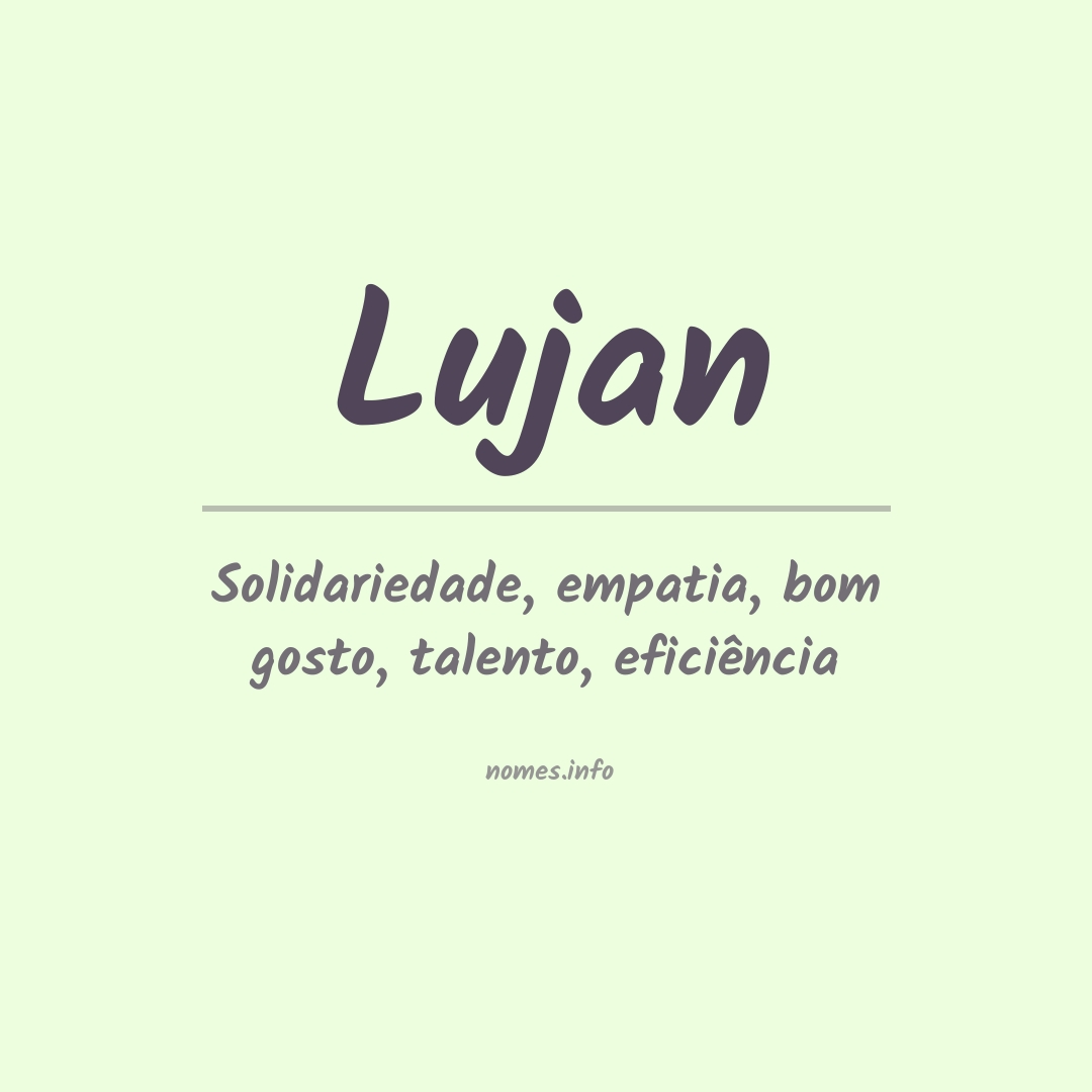 Significado do nome Lujan