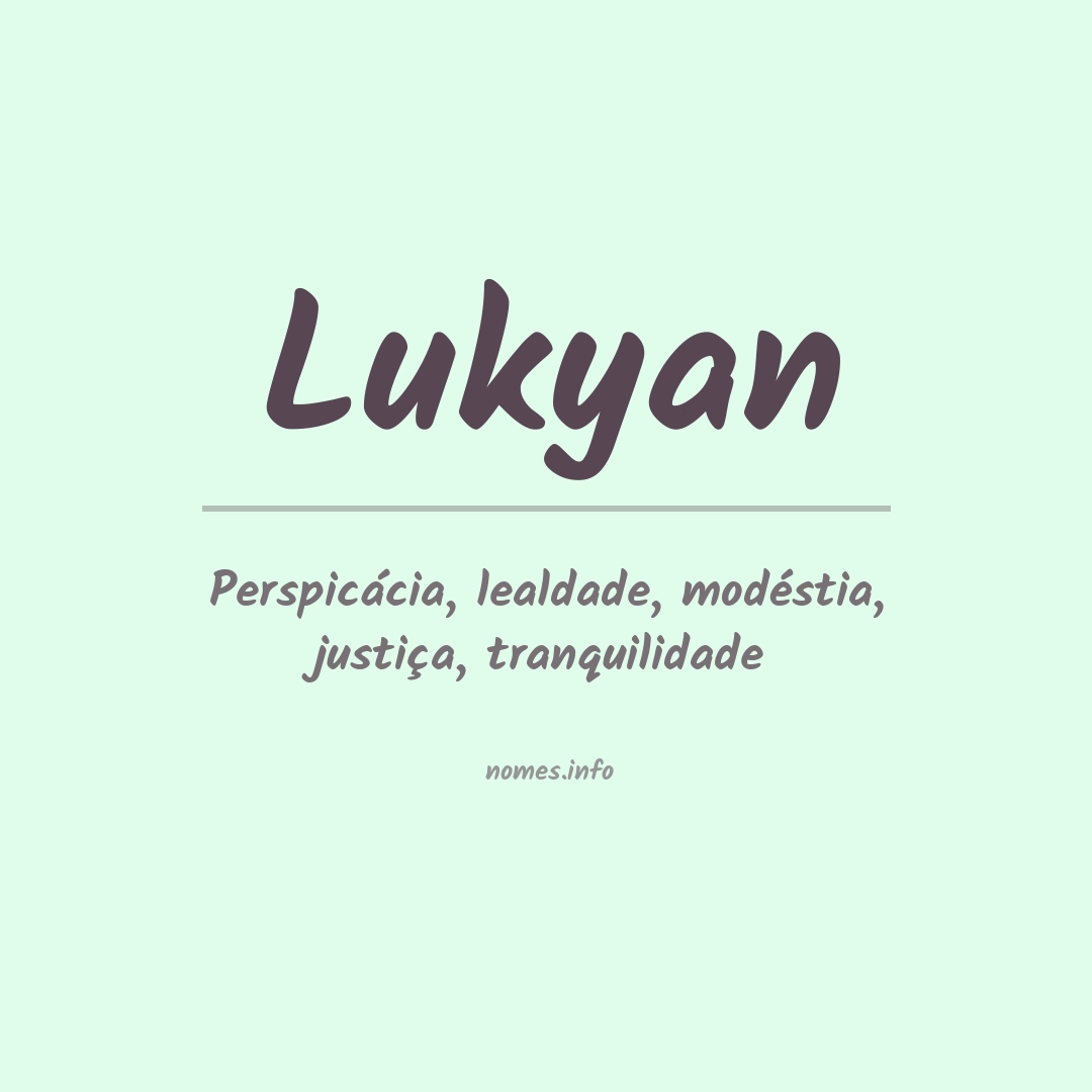 Significado do nome Lukyan