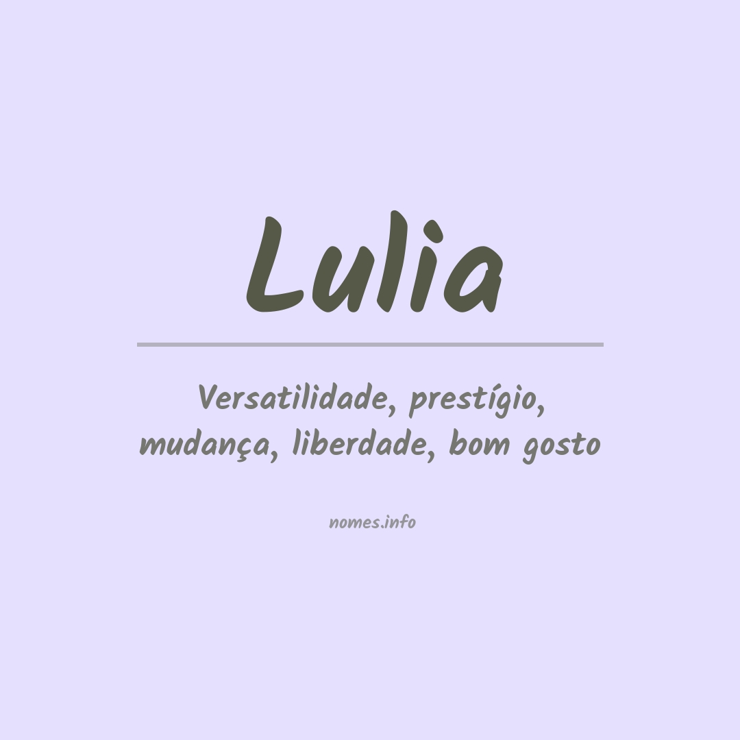 Significado do nome Lulia