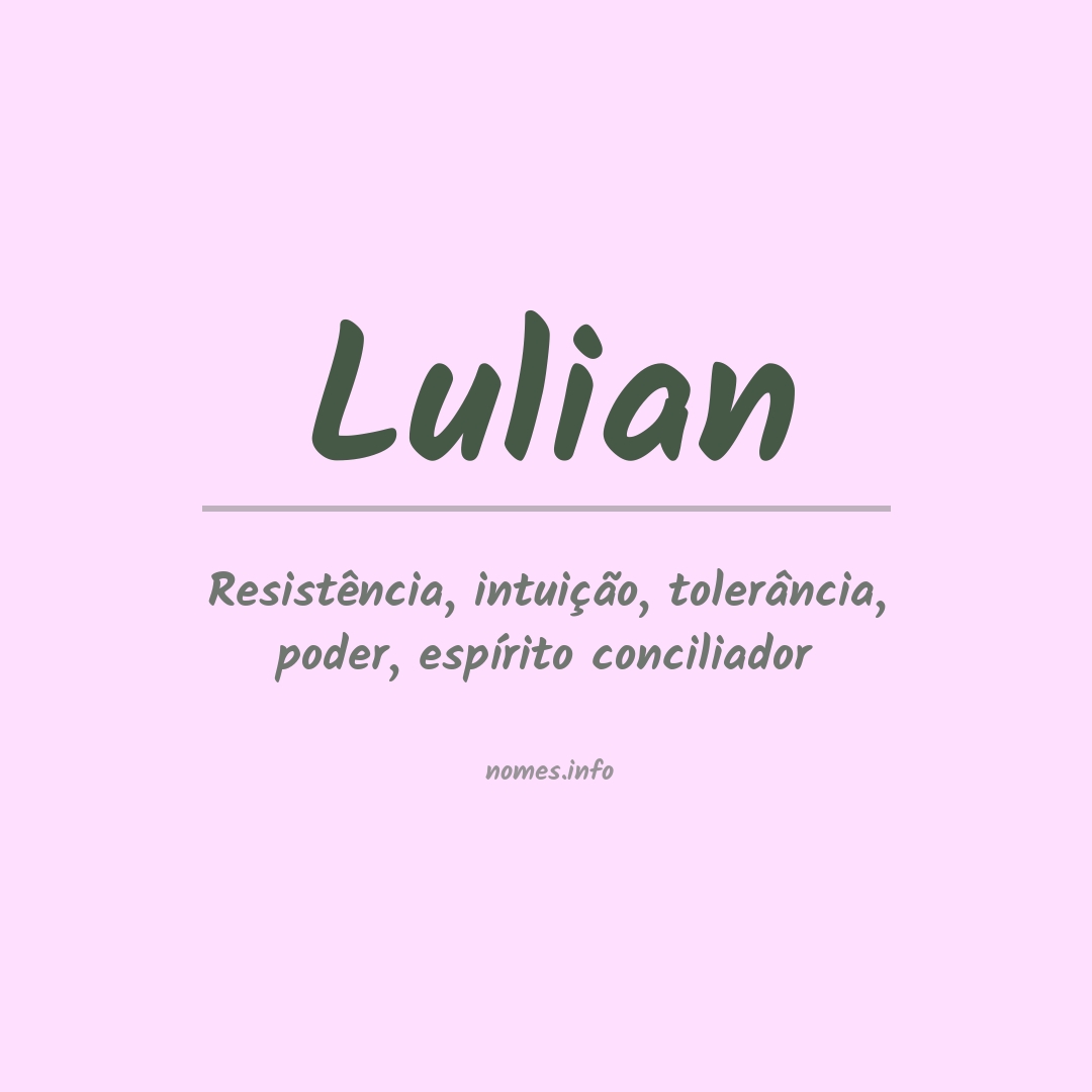 Significado do nome Lulian