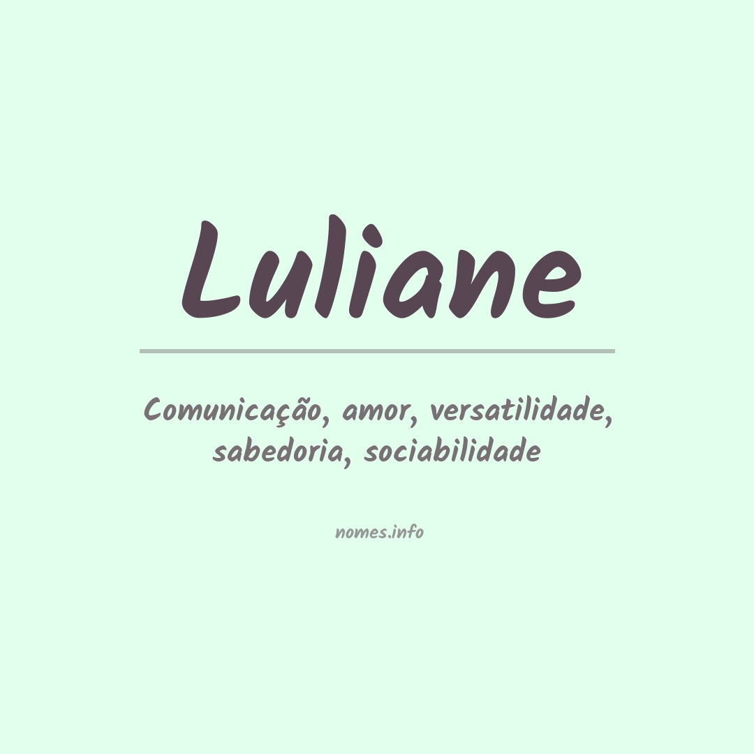 Significado do nome Luliane