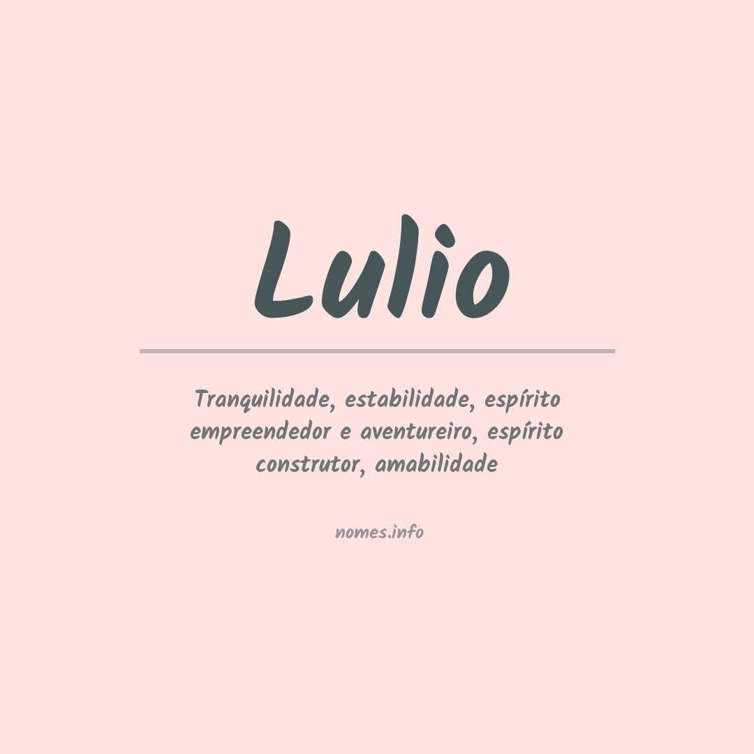 Significado do nome Lulio