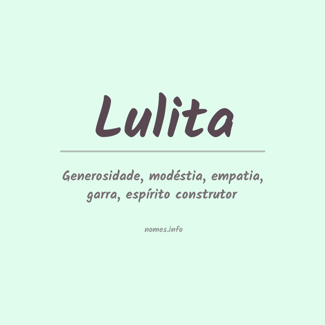 Significado do nome Lulita