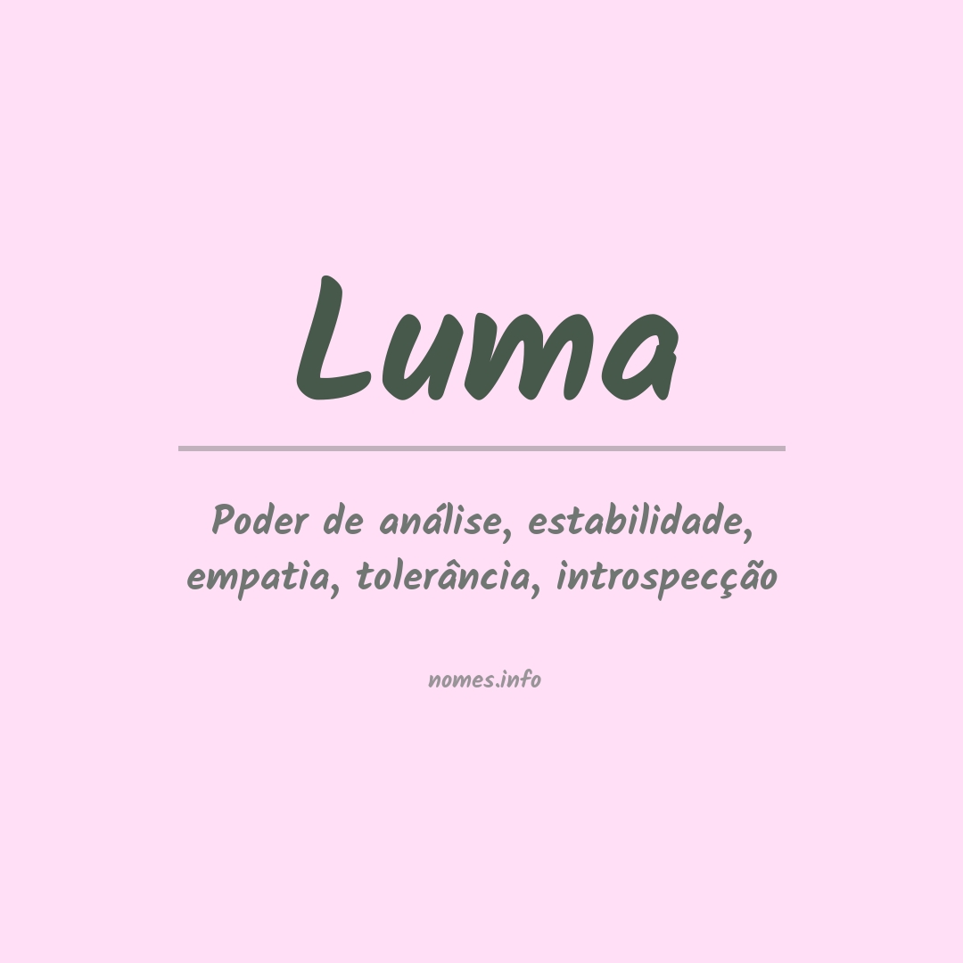 Significado do nome Luma