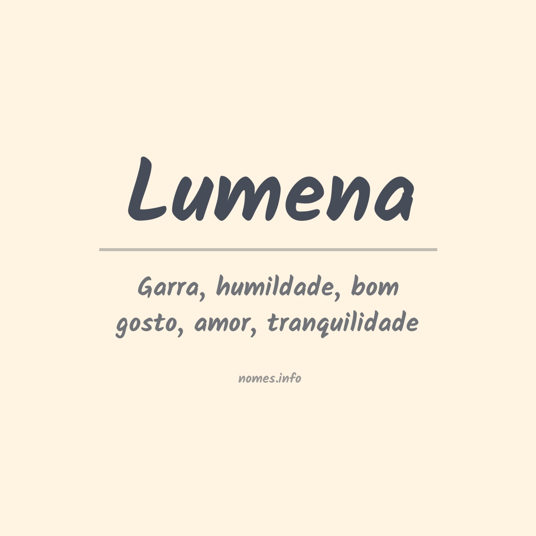 Significado do nome Lumena Significado do nome Lumena