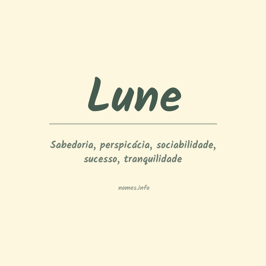 Significado do nome Lune