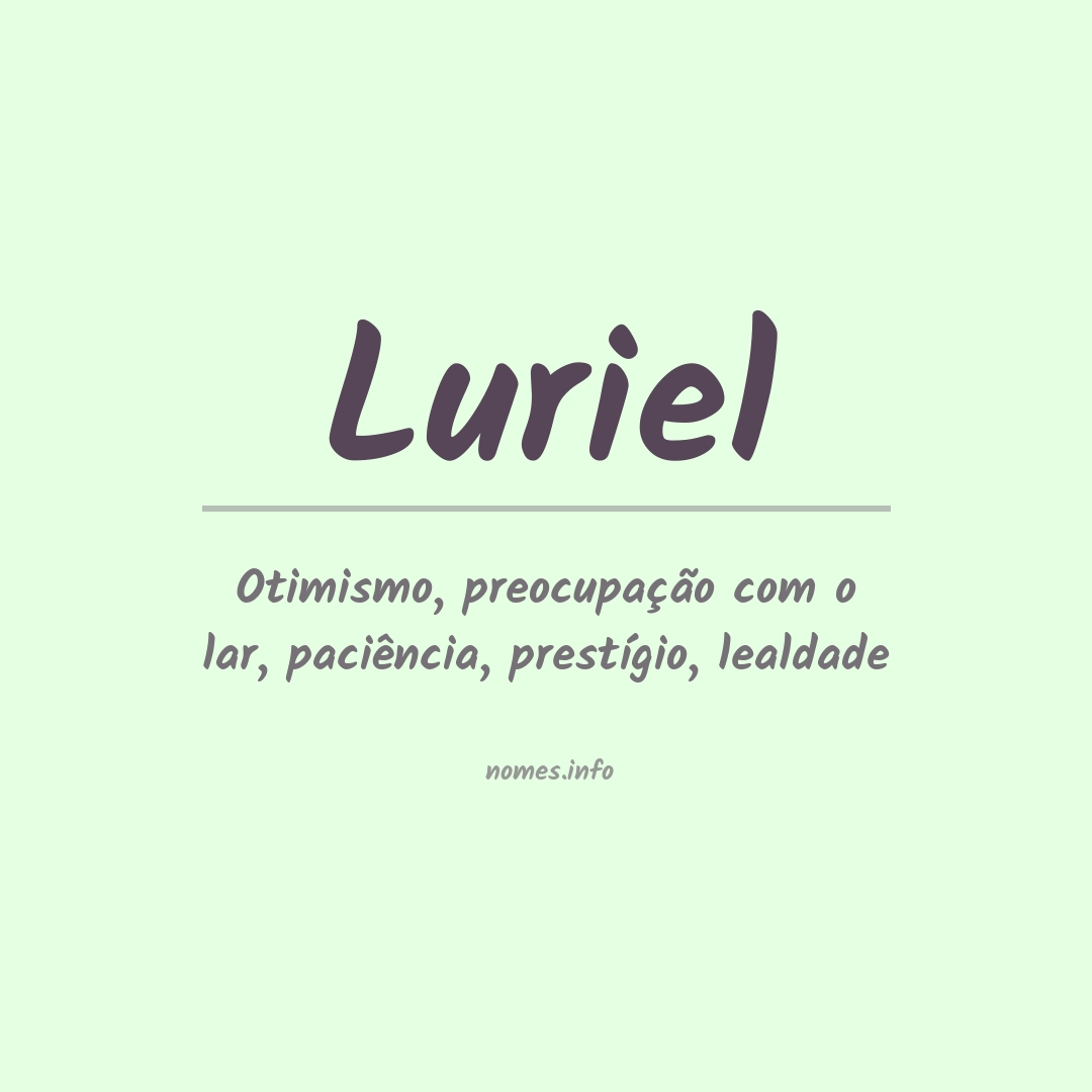 Significado do nome Luriel