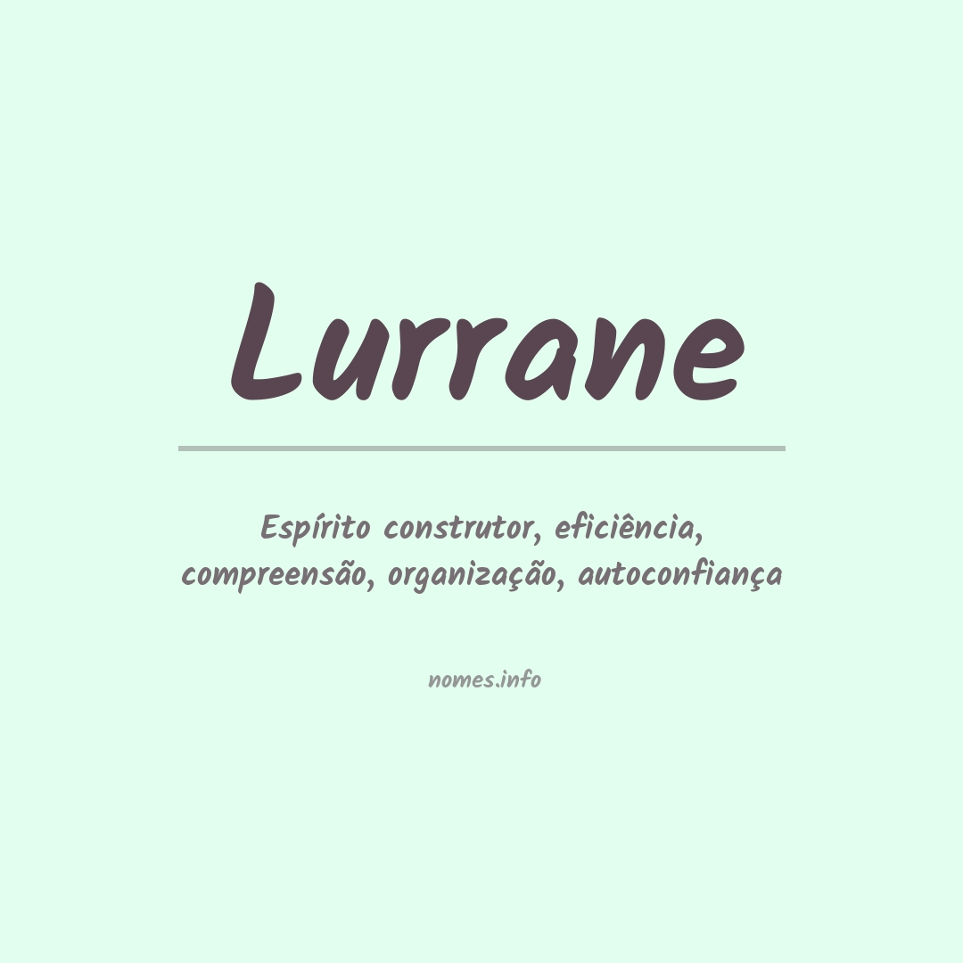 Significado do nome Lurrane