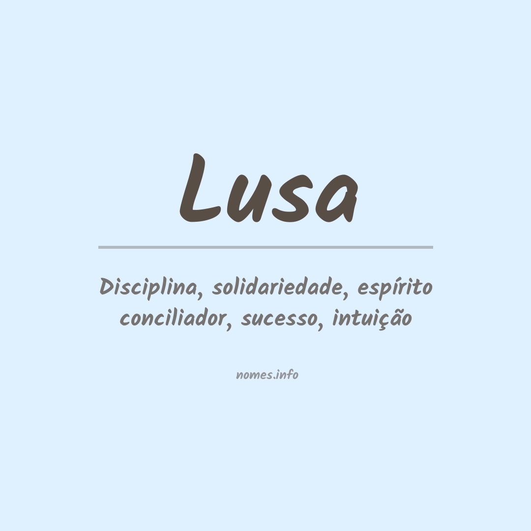 Significado do nome Lusa