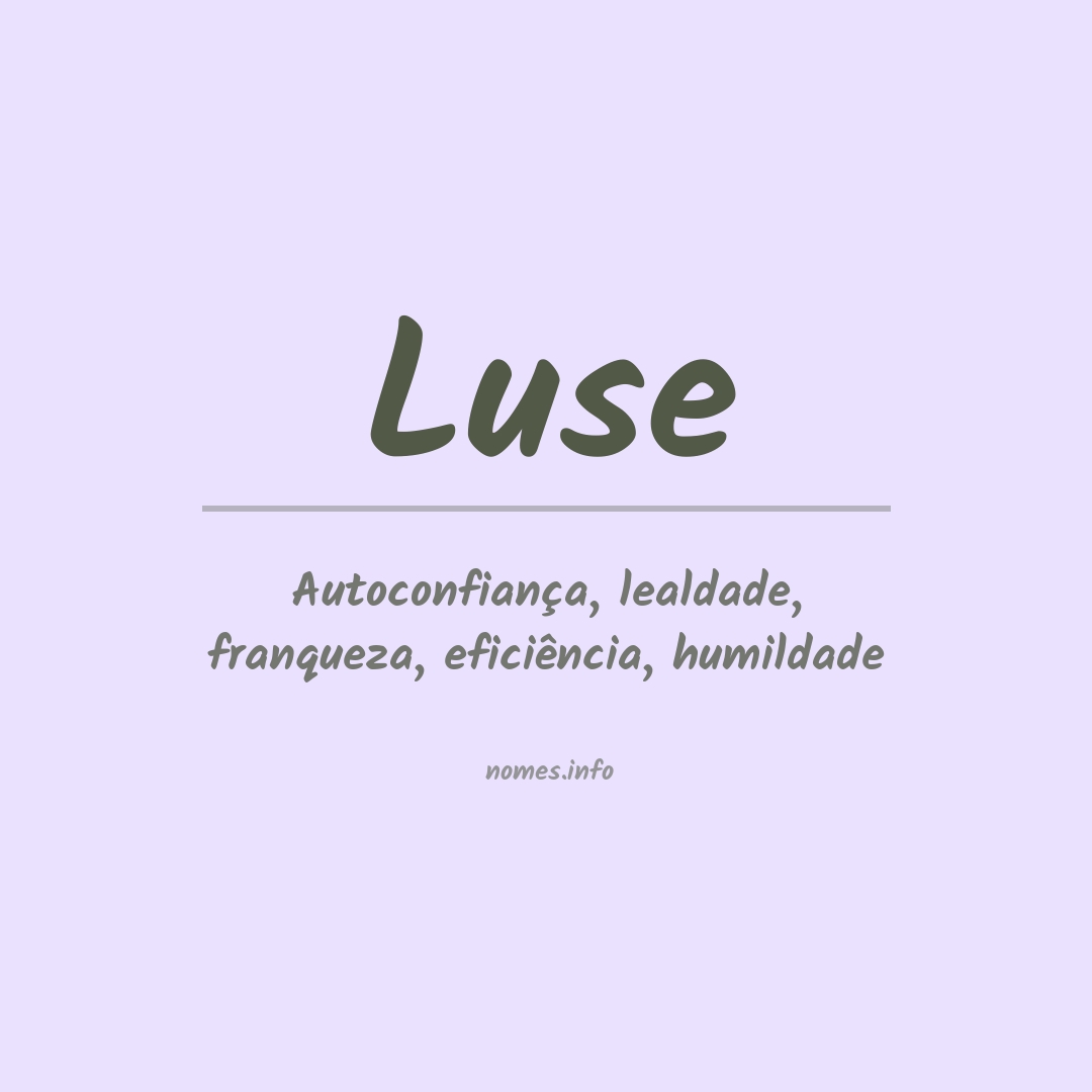 Significado do nome Luse