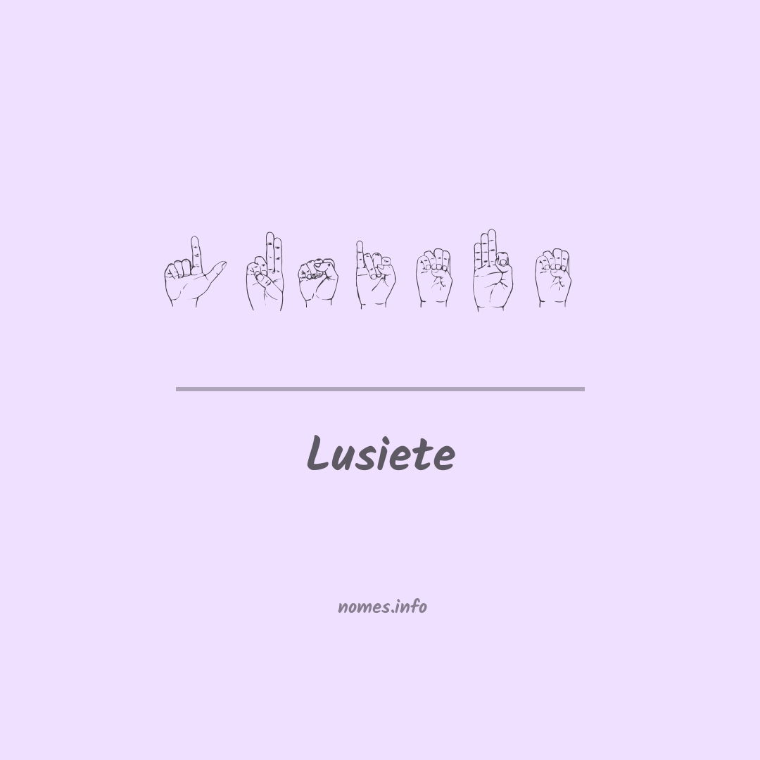 Lusiete em Libras