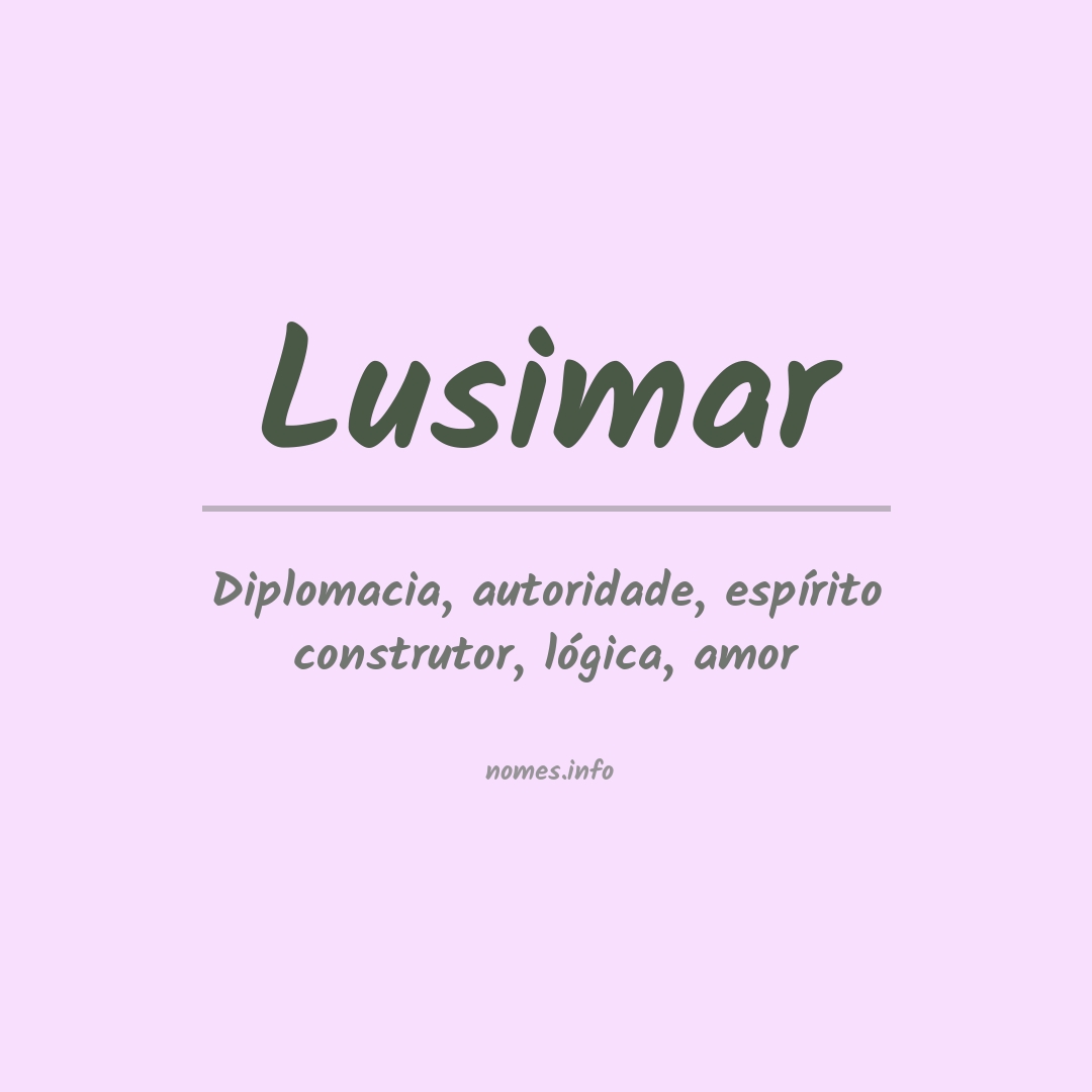 Significado do nome Lusimar