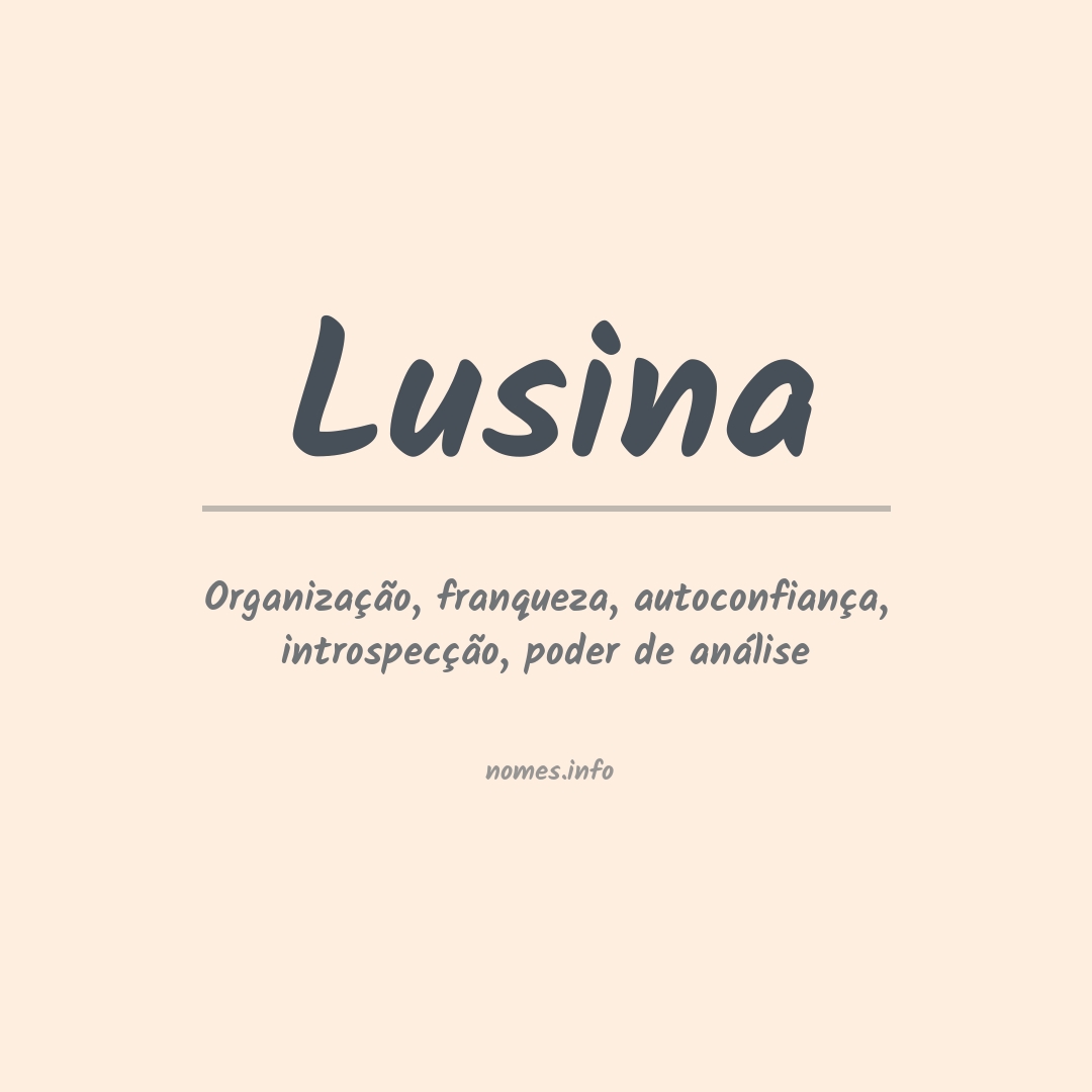 Significado do nome Lusina