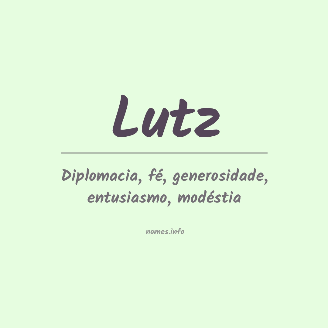 Significado do nome Lutz