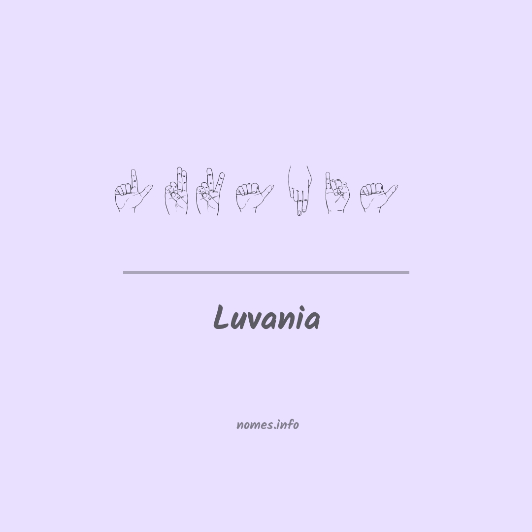 Luvania em Libras