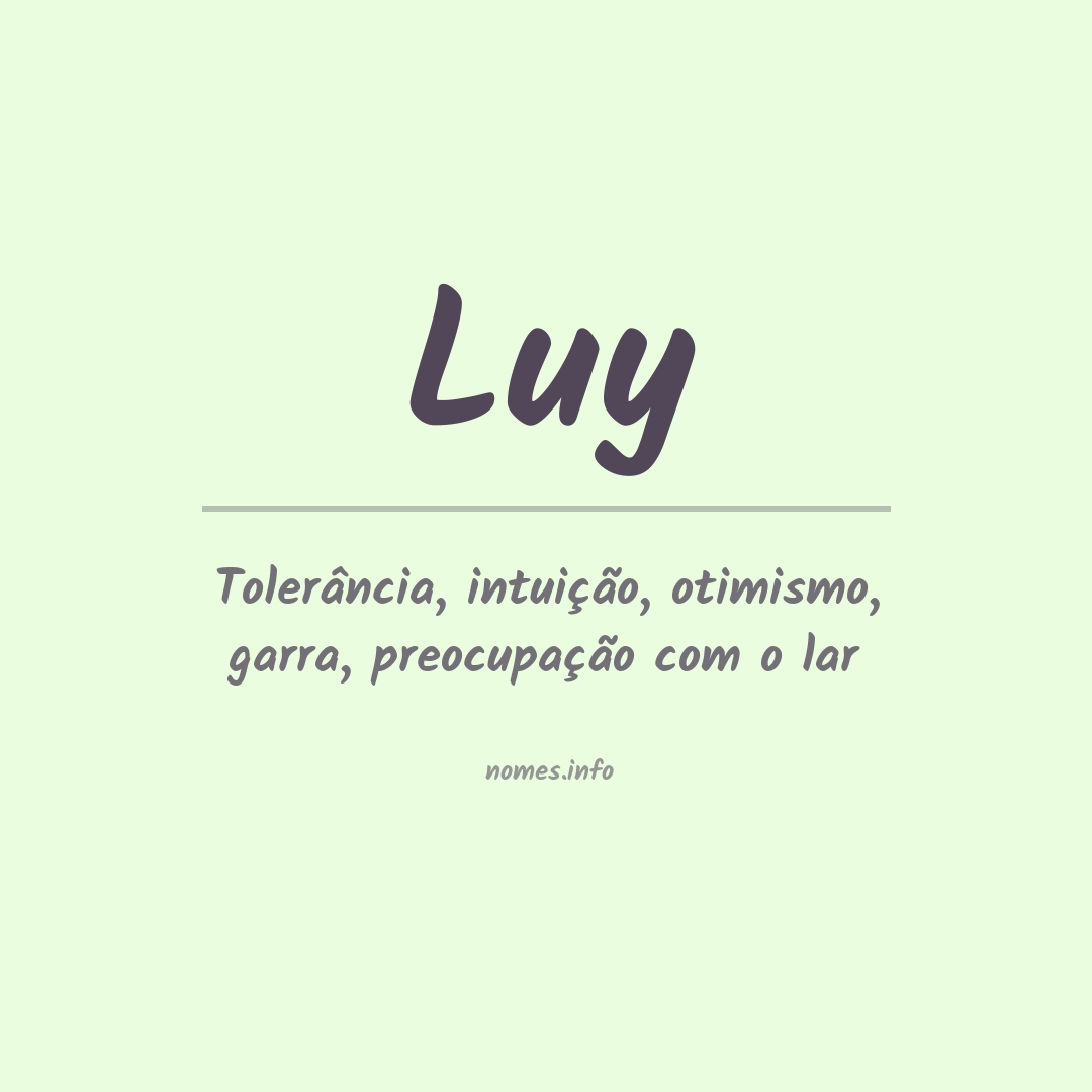 Significado do nome Luy