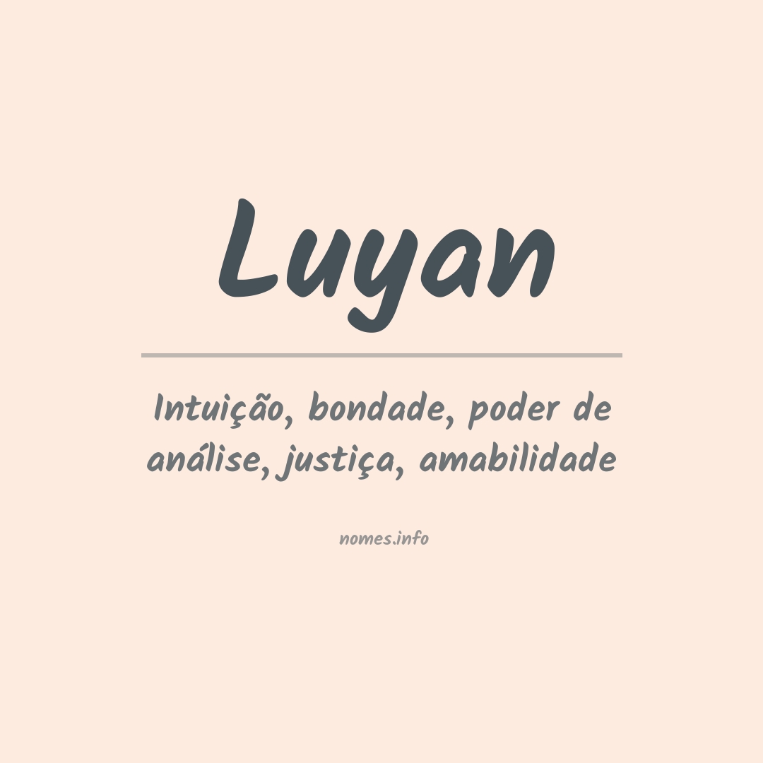 Significado do nome Luyan