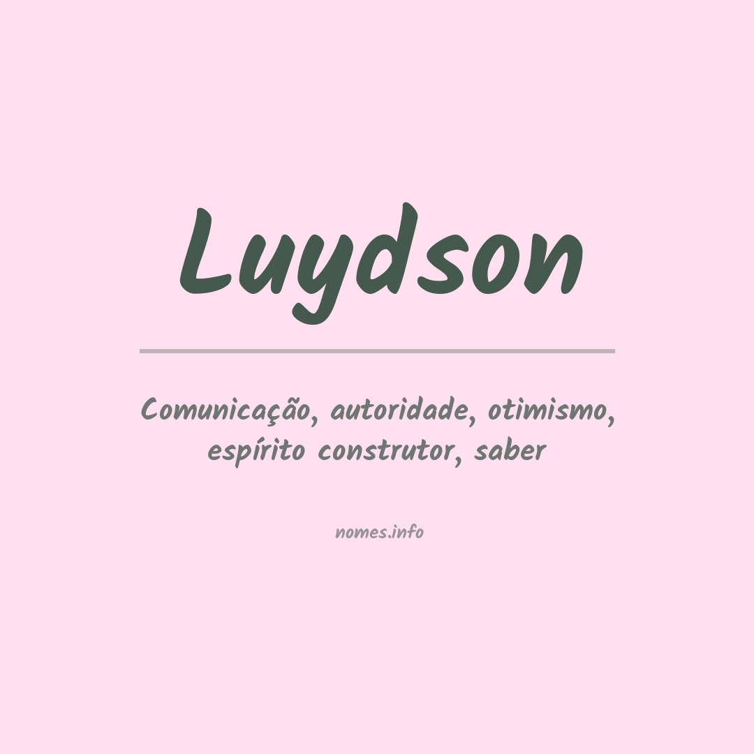 Significado do nome Luydson