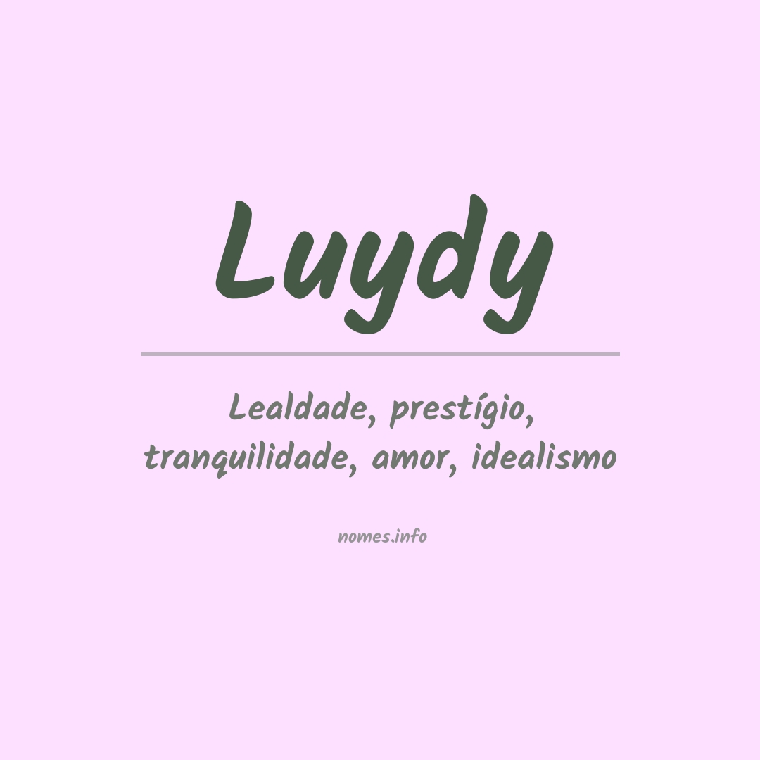 Significado do nome Luydy