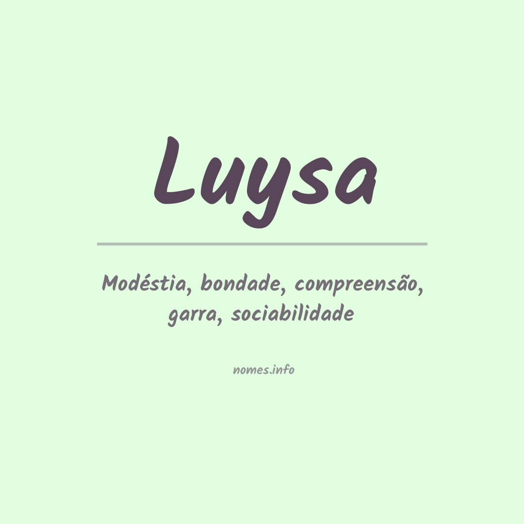 Significado do nome Luysa