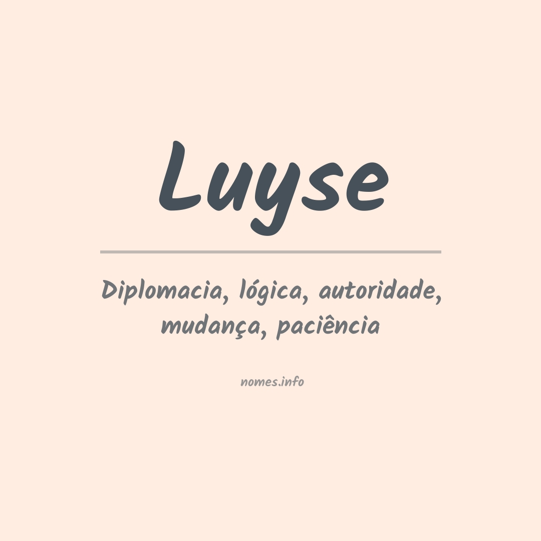 Significado do nome Luyse