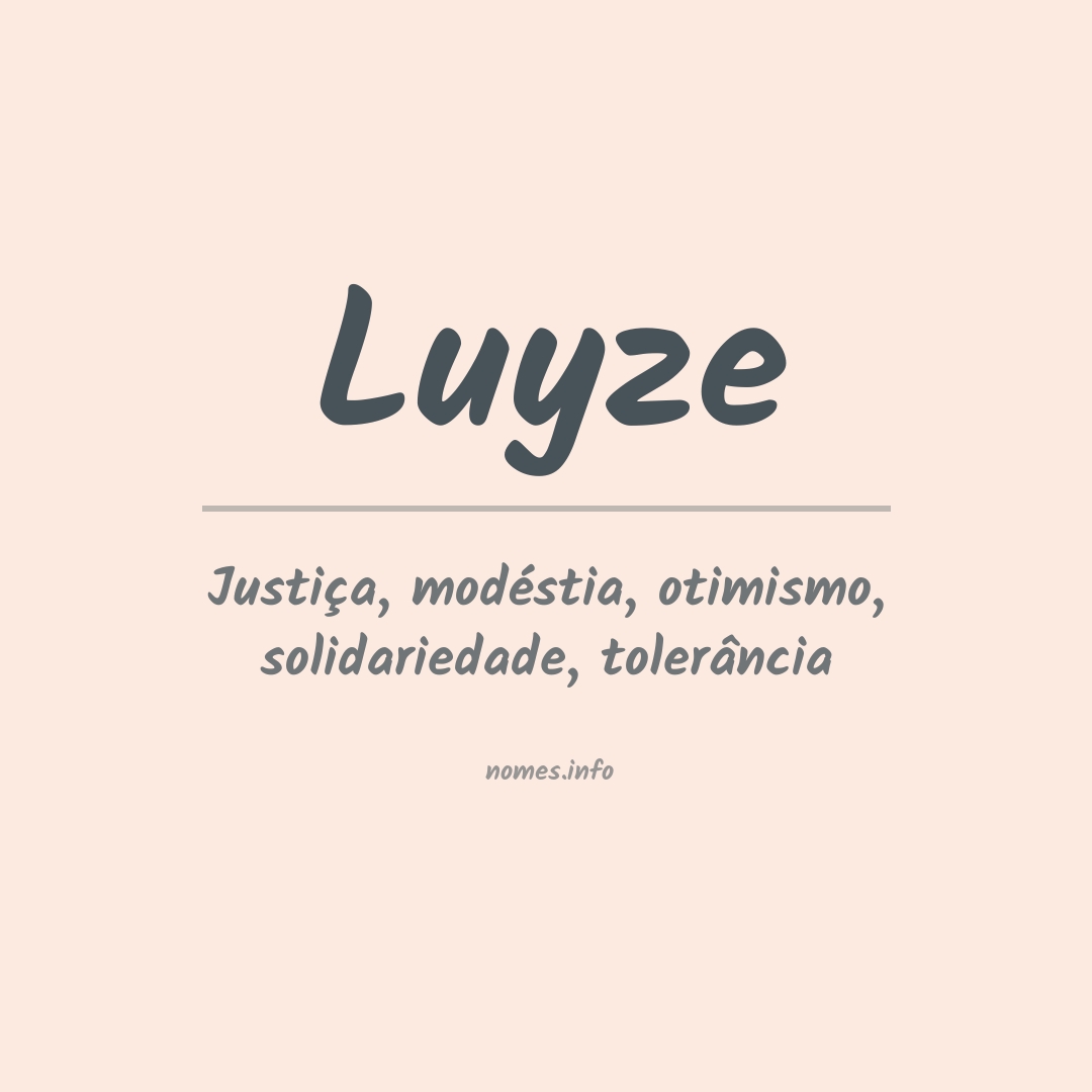 Significado do nome Luyze