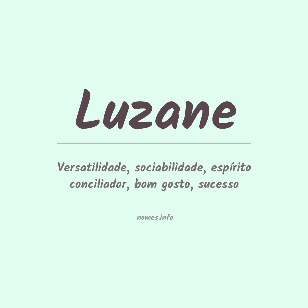 Significado do nome Luzane