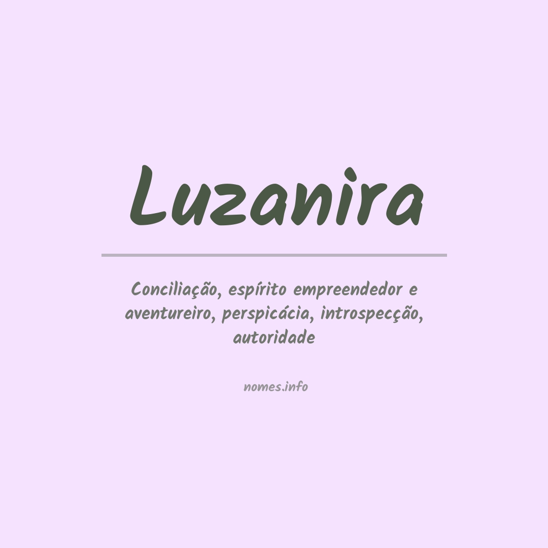 Significado do nome Luzanira