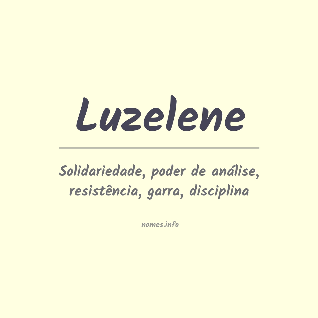 Significado do nome Luzelene