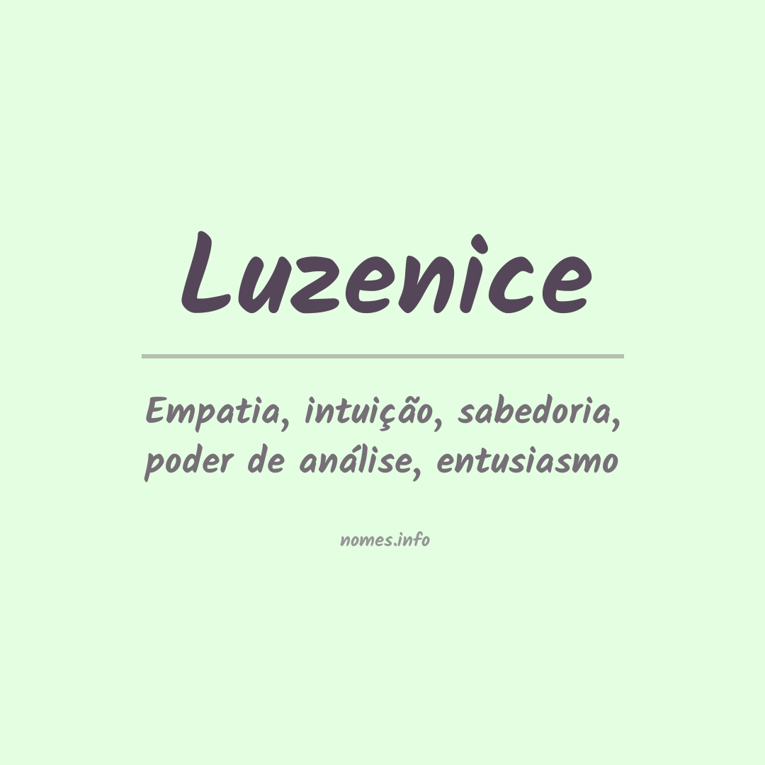 Significado do nome Luzenice