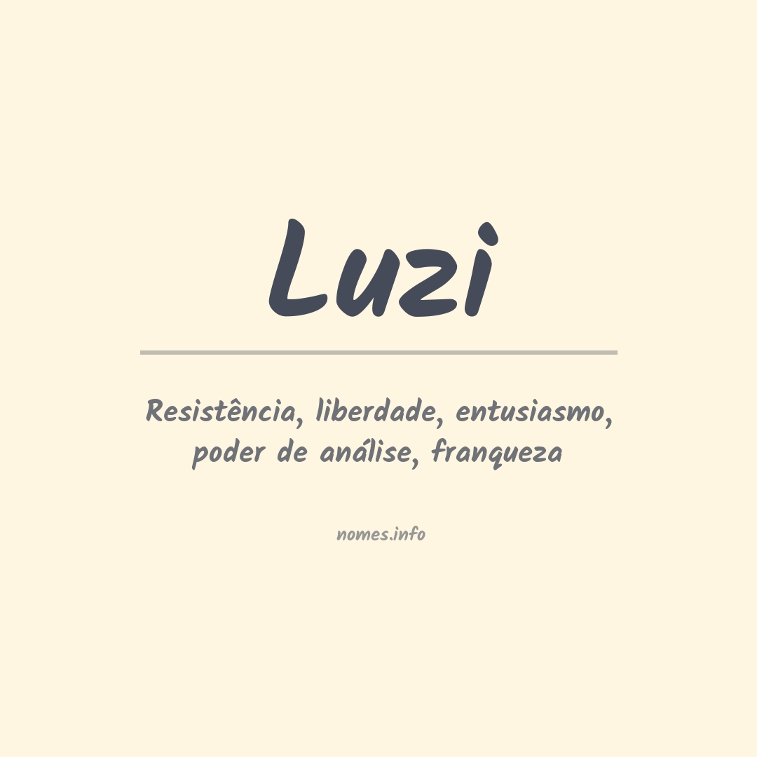 Significado do nome Luzi