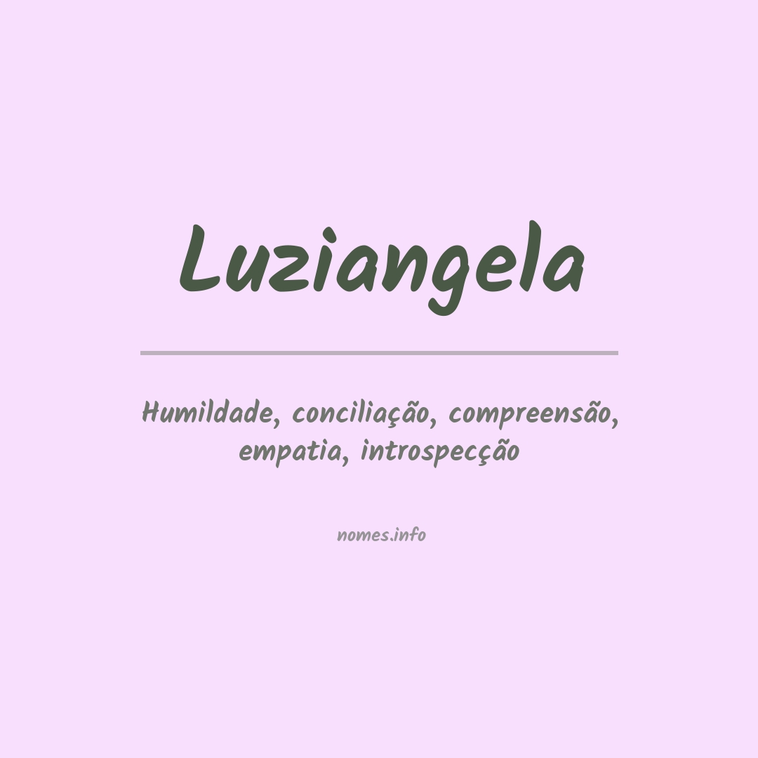 Significado do nome Luziangela