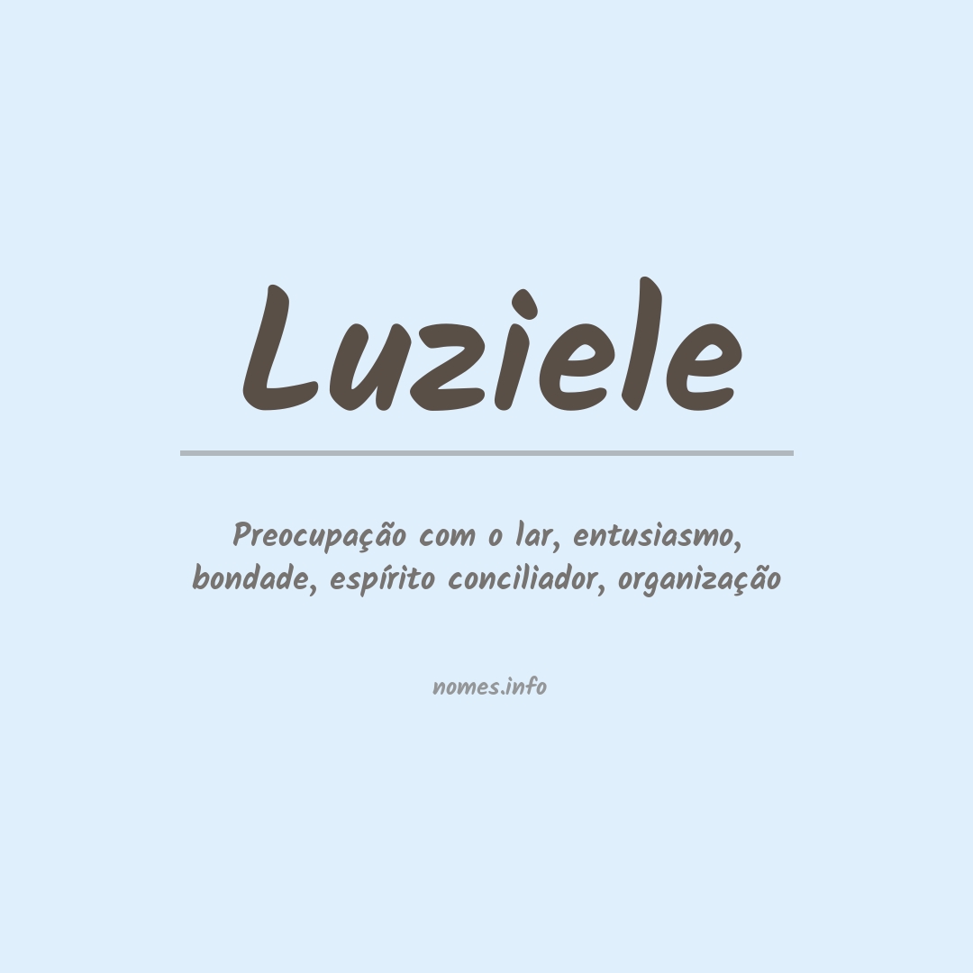 Significado do nome Luziele