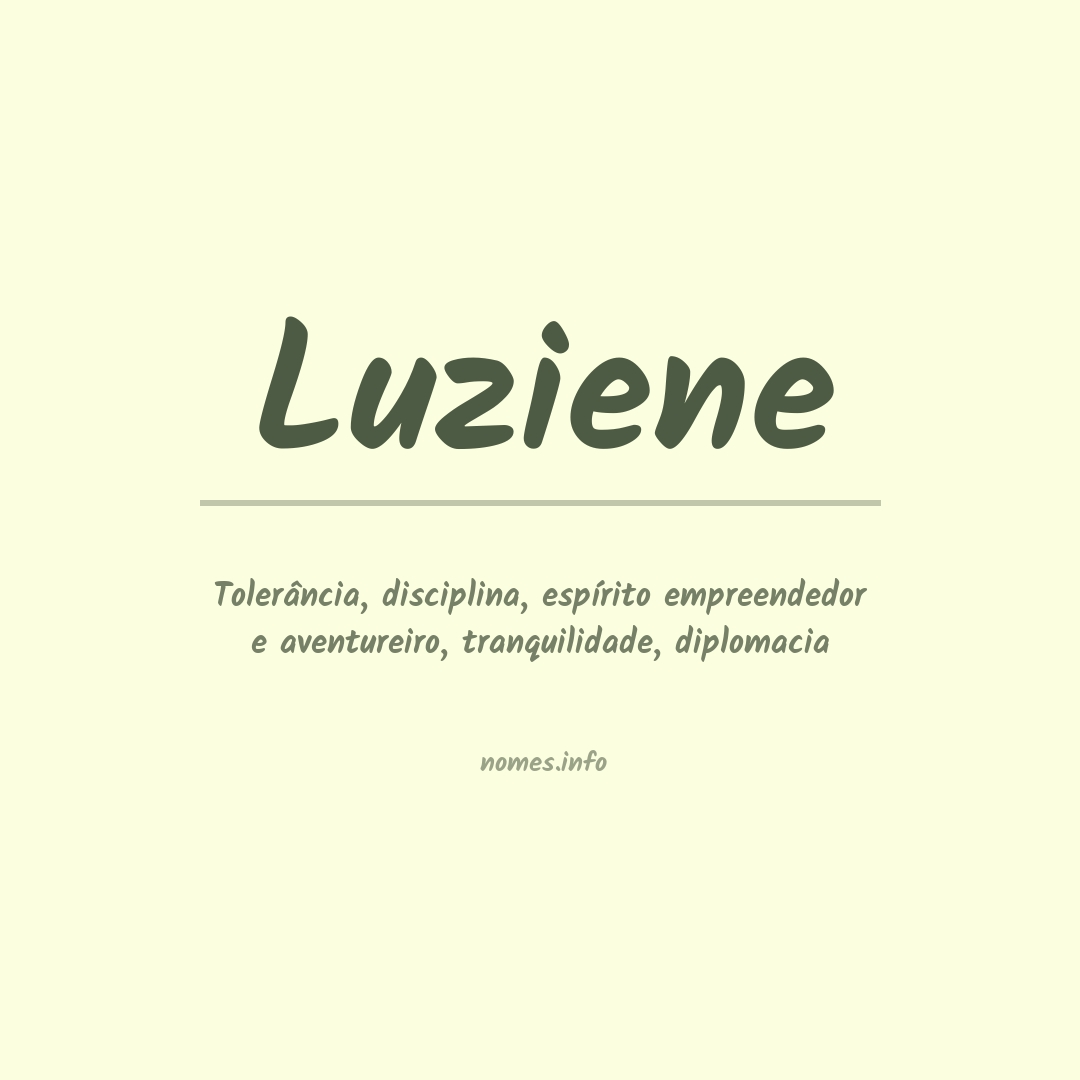 Significado do nome Luziene