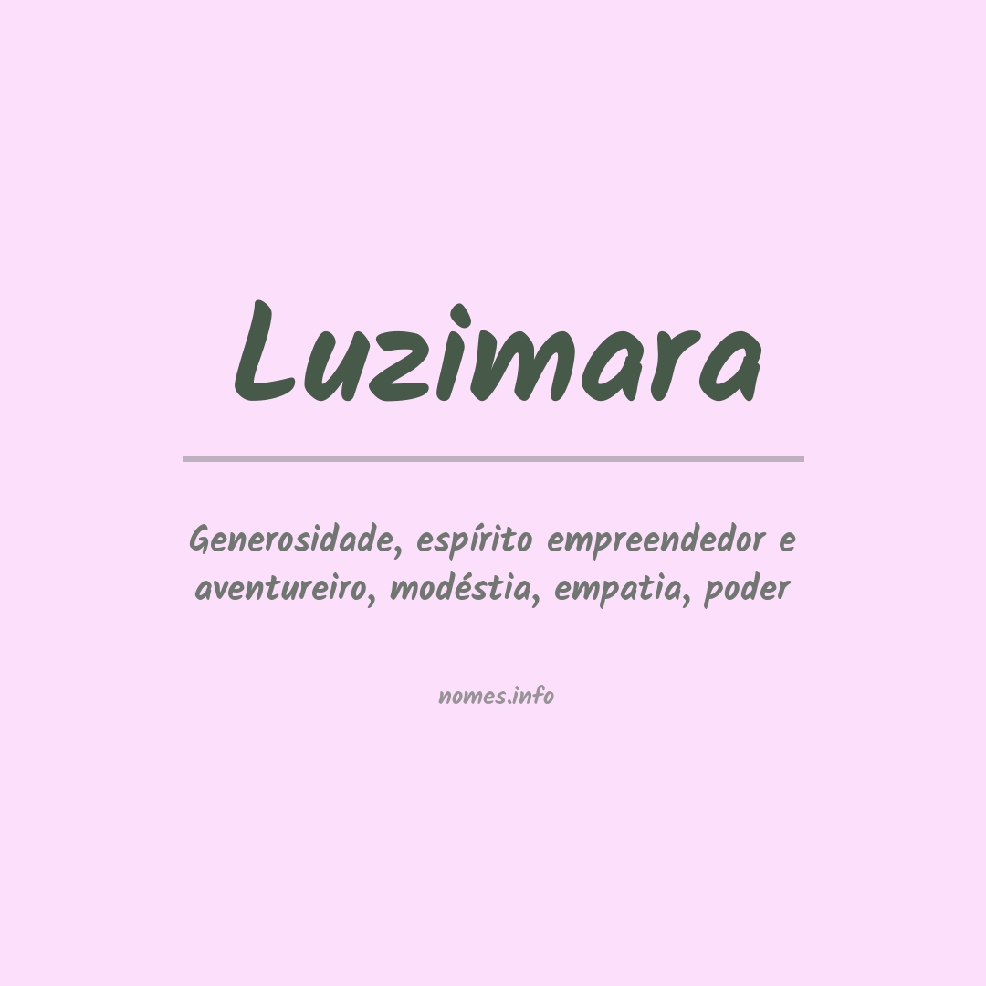 Significado do nome Luzimara