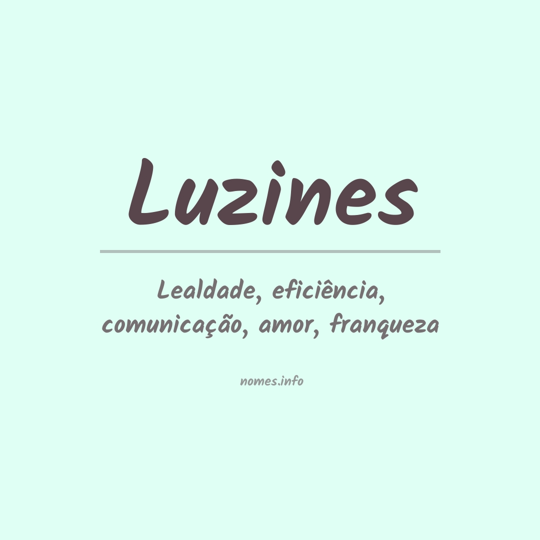 Significado do nome Luzines