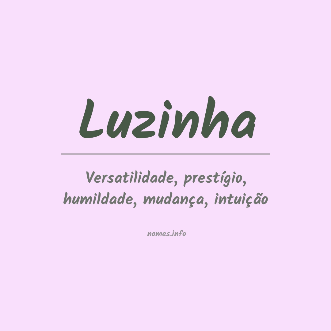 Significado do nome Luzinha