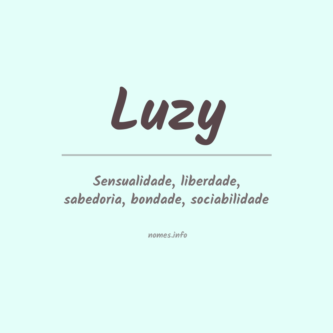 Significado do nome Luzy