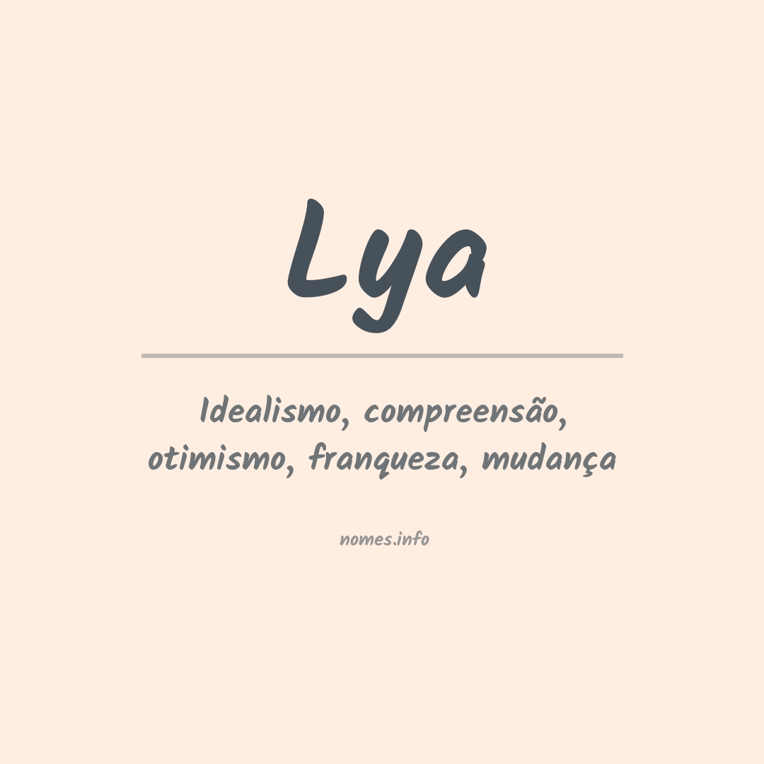 Significado do nome Lya