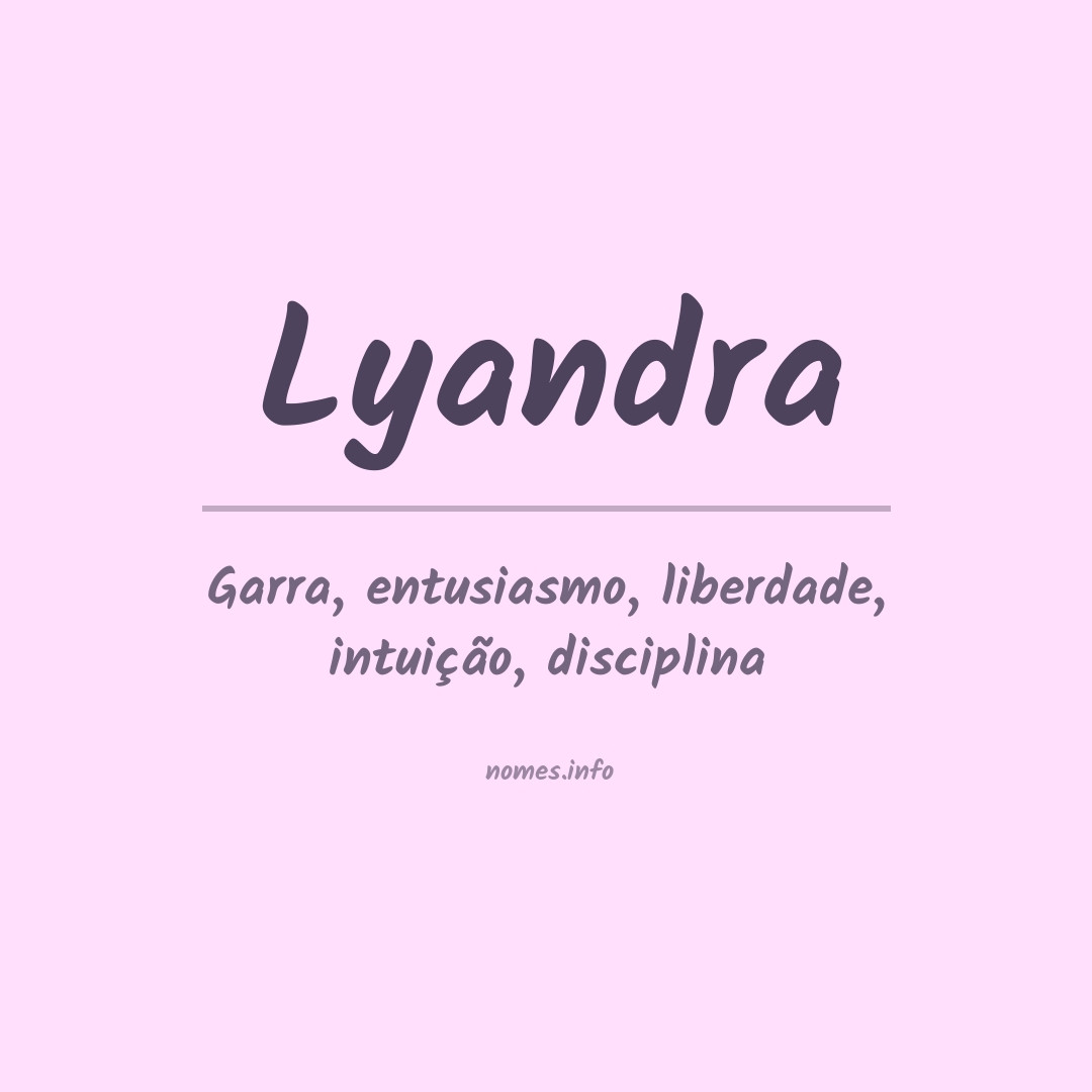 Significado do nome Lyandra