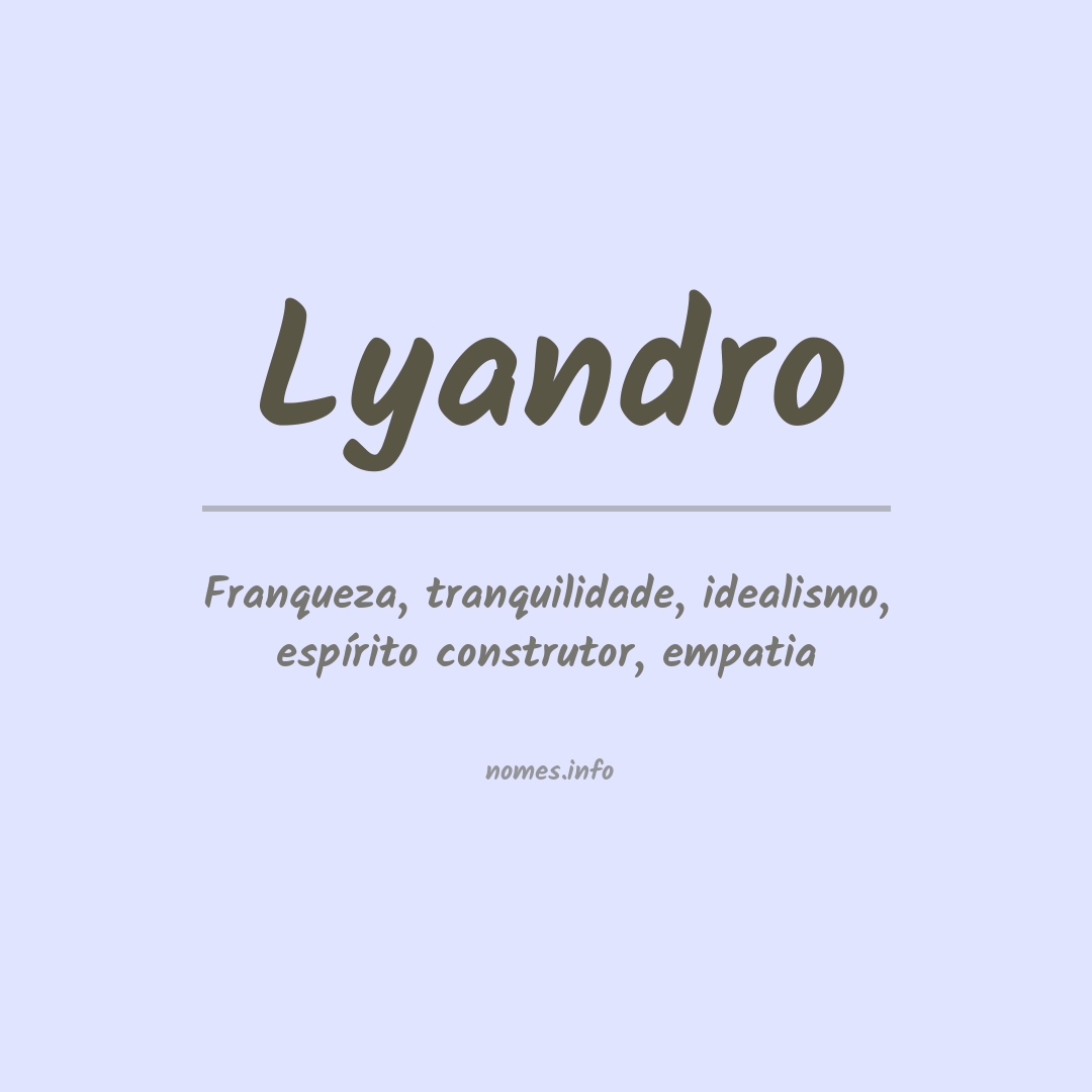 Significado do nome Lyandro